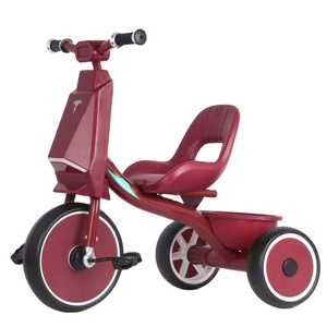<span class=keywords><strong>Triciclo</strong></span> 2 en 1 para Niños con Manillar Ajustable, Estructura de Acero Resistente, Ruedas Grandes de EVA, Asiento, Reposapiés, Pedales y Cesta - Product Image 1
