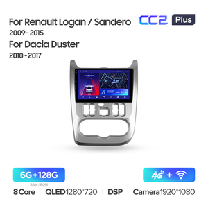 TEYES CC2 PLUS lettore DVD auto per Renault Logan 1 sandero 2009 - 2015 per <span class=keywords><strong>Dacia</strong></span> <span class=keywords><strong>Duster</strong></span> 2010 - <span class=keywords><strong>2017</strong></span> 9 pollici - Product Image 4