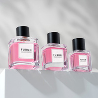 Flacon de parfum en verre carré unique de 50ml 30ml 100ml flacon vaporisateur de parfum de fabricant en gros avec boîte