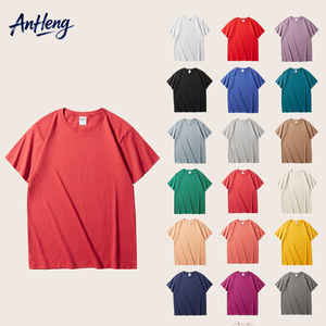 190gsm Everyday Essential T-Shirt 100% Cotton for Gym Casual Wear, Mid-Weight Blank Canvas for Custom <b>Logo</b> Printing Unisex - Product Image 1