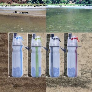 BPA-Free 17 oz (500ml) Insulated Bike Water <b>Bottle</b> Keep Cool PE Double Layer Squeeze <b>Bottle</b> with Spray <b>Mist</b> Cycling Made China - Product Image 3