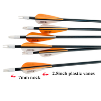 Flèches d'entraînement en fibre de verre noires de 30 pouces Archery Linkboy Archery en promotion pour débutants et pratique du tir à l'arc recurve