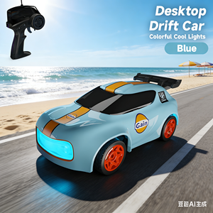 <span class=keywords><strong>Mini</strong></span> Coche RC de Escritorio a Escala 1:64, 6 Canales, 4WD, Derrape, Juguete de Control Remoto con Luces LED de Colores y Acelerador Proporcional - Product Image 5