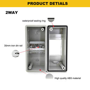 Корпус IP66 из АБС-пластика для наружного монтажа, распределительная коробка для автоматических выключателей, пластиковая, 8-канальная - Product Image 2