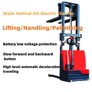 Transpaleta Eléctrica de 2 Toneladas, Apilador Pequeño con Elevación Hidráulica de 2 Metros, Batería de Plomo-Ácido, Neumáticos Sólidos, para la Industria de la Construcción - Product Image 5