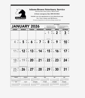 Calendriers de bureau personnalisés avec logo imprimé noir et blanc pour entrepreneurs, 2026, bloc-notes 12 mois, cadeau promotionnel, vente en gros pour entreprises