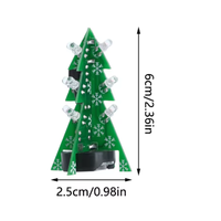 Kit électronique DIY Arbre de Noël 3D Pratique du soudage Kit d'assemblage scientifique électronique 3 couleurs LED clignotantes PCB