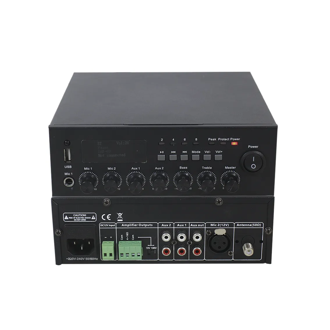 Amplificateur audio DAB 30 watts de sonido Hifi Amplificateur mélangeur polyvalent avec commandes