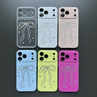 Coques de téléphone portable en TPU peint, antichoc, étanches, anti-traces de doigts, avec design givré diamant, 6 couleurs en stock, vente en gros