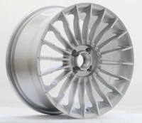 Jantes en alliage multi-rayons 15 pouces argent/noir pour voiture, fabriquées en Chine, en stock usine