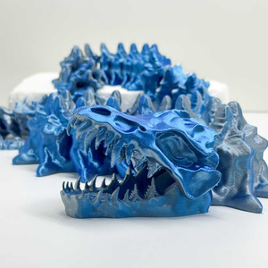 Dragons articulés imprimés en 3D, jouet anti-stress dragon à crâne flexible, animaux imprimés en 3D pour cadeaux de fête et récompenses de classe - Product Image 6
