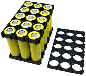 Support de batterie 18650 personnalisé gratuit en ABS PC ignifuge 3x5 avec accessoires pour piles AA 18650 - Product Image 2