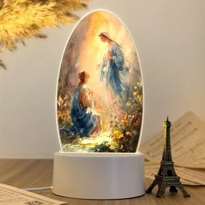 מנורת לילה תלת מימדית עם הדפסת UV של ישו, מריה הקדושה וצלב, למכירה חמה בשנת 2026, לקישוט - Product Image 4