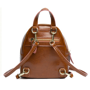 <span class=keywords><strong>Zaino</strong></span> in Pelle PU Stile Vintage <span class=keywords><strong>Beige</strong></span> per <span class=keywords><strong>Donna</strong></span>, Leggero e Resistente con Tasca con Cerniera per Pendolarismo Quotidiano e Viaggi - Product Image 4