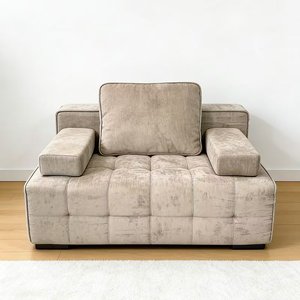 Ensemble modulaire sectionnel compressé et emballé en rouleau, style nordique en forme de L, tissu bouclé nuage de luxe léger pour salon - Product Image 4