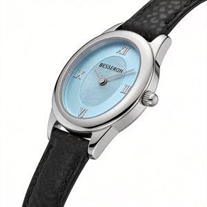 Reloj de Cuarzo Personalizado BESSERON, Caja de Acero Inoxidable, Esfera Redonda de 30 mm, Números Romanos, Pantalla Analógica, Reloj Elegante de Moda para Mujer - Product Image 3