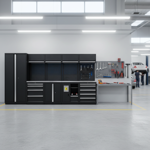 Heavy-Duty Modular <b>Tool</b> Cabinet Workbench | OEM/ODM/OBM 450kg Capacity Key Lock <b>Tool</b> <b>Cart</b> 13 Drawers 3-Year Warranty Garage - Product Image 3