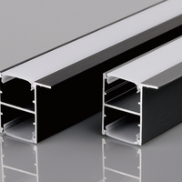 Profilé LED en alliage d'aluminium anodisé, solution tout-en-un pour éclairage de plinthes et d'escaliers de bureau, longueurs personnalisées, OEM/ODM