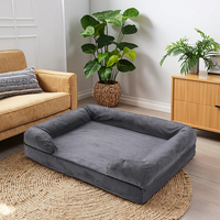 Lit orthopédique moderne pour chat avec accessoires amovibles en mousse à mémoire de forme à motif animal pour un sommeil confortable