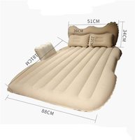 Matelas Gonflable Voiture Siège Arrière, Lit de Voyage et de Camping, Coussin Portable avec Pompe et 2 Oreillers pour SUV, Camionnette, Monospace