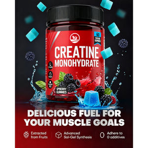 Gomme di Creatina Monoidrato Avanzate OEM con L-Taurina e Vitamina B12, Gusto Naturale di Mirtillo, Integratori Erboristici per il Massimo Fitness - Product Image 5