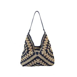 Fashionable <b>Straw</b> Woven Handbag Summer Beach Elegant Handwoven <b>Tote</b> Paper Rope Shoulder <b>Bag</b> for Vacation Promotional Gift - Product Image 2