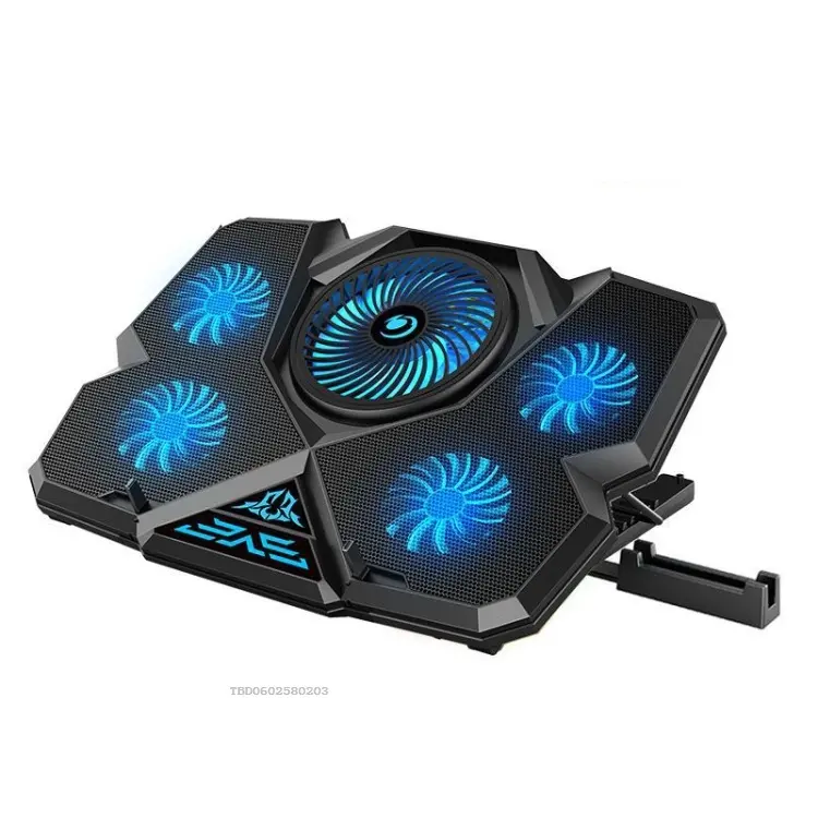 New Original Cheap CoolCold Five Fans 2 USB Ports Laptop Cooler Gaming Notebook Cool Stand