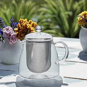 Mug à thé en verre de style japonais 700 ml, résistant à la chaleur, sans BPA, avec filtre en acier inoxydable, couvercle anti-fuite, motif logo, compatible micro-ondes et lave-vaisselle - Product Image 3