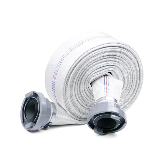 High Performance 1 2 3 6 8 10 12 Inch 200 Psi White Fire Hoses Canvas Pipe Agricultural Irrigation Pipe