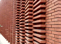 Carreaux Brique Longs Terracotta Mat pour Décoration Style Wabi-Sabi/Industriel pour Cuisine Salle de Bain Balcon