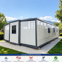 Maison conteneur préfabriquée extensible de 20 pieds, 2 chambres, conforme aux normes australiennes, avec visite 360° en réalité virtuelle, maison pliante galvanisée, unité d'habitation autonome