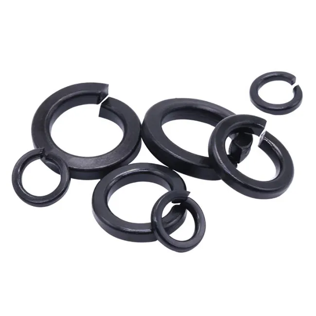Open spring washer carbon steel black high strength elastic open washer m5-m30