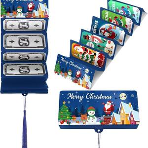 Santa Claus US Dollar 10 <strong>Card</strong> Slot Red Envelope Christmas Surprise Party Money Box - Product Image 2