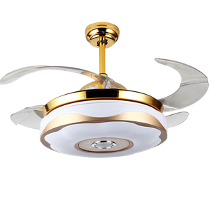 Hoge Kwaliteit Plafond Ventilator Verlichting Goud Moderne Kristallen Met Afstandsbediening Onzichtbare <span class=keywords><strong>Blade</strong></span> Voor Thuis Eetkamer Woonkamer - Product Image 2