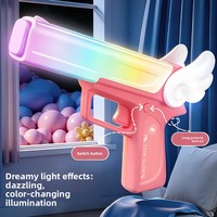 Pistolet sonore et lumineux en plastique coloré pour enfants, rechargeable par USB-C, interaction musicale dynamique, jouet lumineux à sept couleurs pour créer une ambiance.