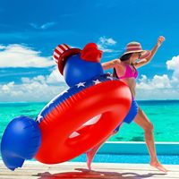 Anneau de natation gonflable en PVC en forme de canard pour les fêtes de plaisir et de plage
