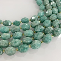 Nouvelles perles lâches 100 % naturelles taillées à la main en Morganite, Lapis Lazuli, Pierre du Soleil et Amazonite, forme ovale facettée, collection Tactful 2024