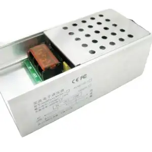 Thermostat 6000W Dimmer AC 220V Elektronik SCR Pengatur Tegangan Suhu Motot Pengendali Kecepatan LED Dimmer Termostat