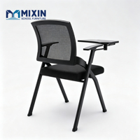 Chaise de conférence pliante en maille avec tablette d'écriture pour la formation, idéale pour le personnel de bureau et les espaces de détente – Vente en gros de mobilier de bureau