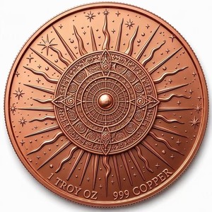 Pièce commémorative personnalisée Dark Knight en cuivre fin .999 de 1 OZ, objet de collection de fantaisie gothique - Product Image 2