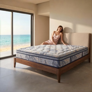 Colchón Híbrido Euro Top con Muelles Ensacados Directo de Fábrica, Colchón de Lujo Personalizado para Ventas en el Mercado Internacional - Product Image 1