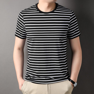 T-shirt da uomo in jersey a vestibilità ampia, ultimo modello, 100% cotone, estivo, a maniche corte, tinta unita, casual, stampa digitale, traspirante - Product Image 4