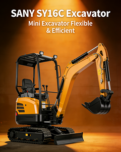 Mejor Precio, Mini Excavadora SANY SY16C de 1.8 Toneladas, Excavadora Hidráulica Pequeña - Product Image 1