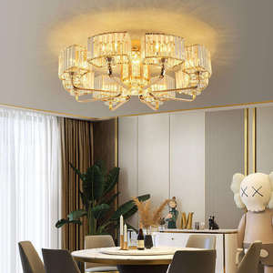 Lámpara de Techo Moderna de Cristal, Estilo Hugger, LED, Luz Blanca Cálida para Sala de Estar, Marca Zeal Lighting - Product Image 2