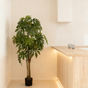 Árbol de Aralia Japonés Artificial de Alta Calidad, 150 cm, en Maceta, Decoración de Interiores, Graduación, Siempre Verde - Product Image 3