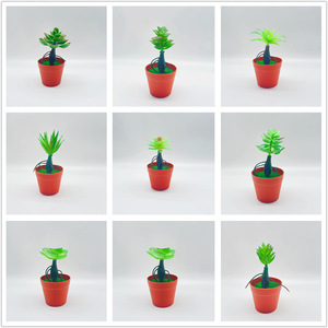 Planta Suculenta Artificial Verde Creativa de 15 cm en Maceta, Decoración Verde para Interiores, Adorno para Escritorio de Oficina - Product Image 5