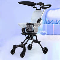 Vente en gros Poussette bébé portable à quatre roues pliable et absorbant les chocs pour enfants