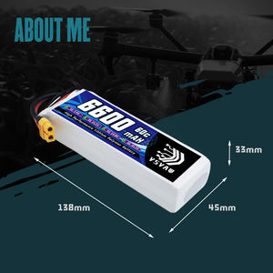 Baterai Lipo VSVAW 3S 6600mAh 60C 11.1V Kemasan Lunak dengan Konektor XT60 untuk Drone Pesawat RC Helikopter FPV - Product Image 5