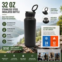 Bouteille d'eau portable, étanche, résistante au froid, grande capacité, réutilisable, pour le sport, la gym, les voyages