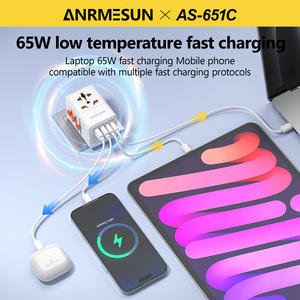 글로벌 트래블 65W 고속 충전 기능 범용 플러그 앤 소켓 트래블 어댑터 - Product Image 4